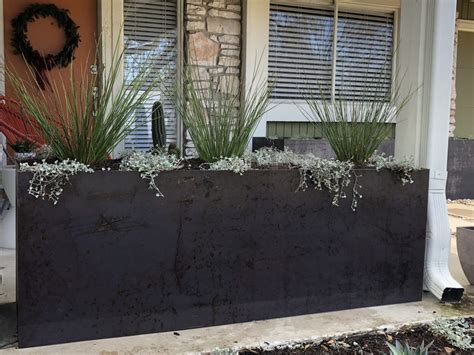 steel platnter box austin|Steel Planters – PRT Landscaping.